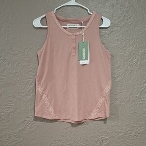 Aventura Blush Pink Top with Button Detail